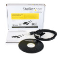 StarTech.com Câble Adaptateur USB vers RS232 Série - Câble DB9 Série DCE avec FTDI - Null Modem - USB 1.1 / 2.0 - Alimenté