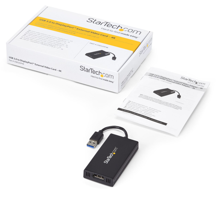 StarTech.com Adaptateur USB 3.0 vers DisplaPort - 4K 30Hz Ultra HD - Certifié DisplayLink - Convertisseur USB Type-A vers DP p