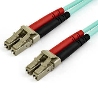 StarTech.com Câble Fibre Optique Multimode de 15m LC/UPC à LC/UPC OM4, Fibre Zipcord 50/125µm LOMMF/VCSEL, Réseaux 100G, Fa