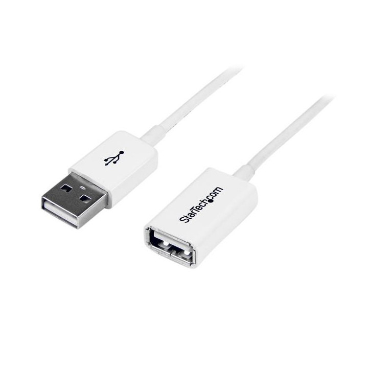 StarTech.com Câble Rallonge USB 3m - Câble USB 2.0 A-A Mâle / Femelle - Blanc
