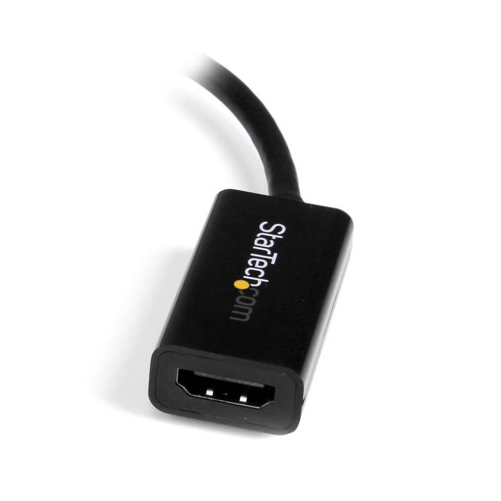StarTech.com Adaptateur actif Mini DisplayPort 1.2 vers HDMI 4K pour Utrabook / PC portable compatible Mini DP - M/F - Noir