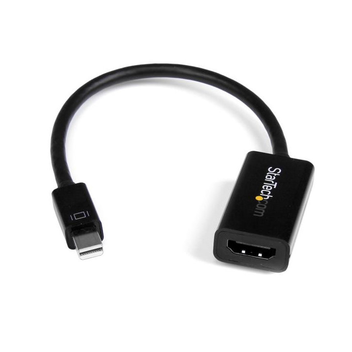 StarTech.com Adaptateur actif Mini DisplayPort 1.2 vers HDMI 4K pour Utrabook / PC portable compatible Mini DP - M/F - Noir