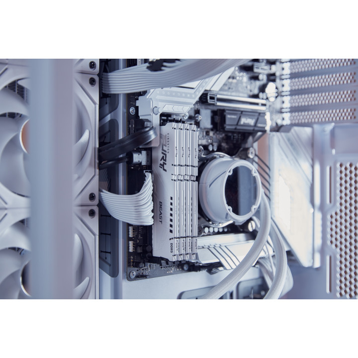 Kingston Technology FURY Beast 128 Go 5200 MT/s DDR5 CL40 DIMM (Kits de 4) White XMP