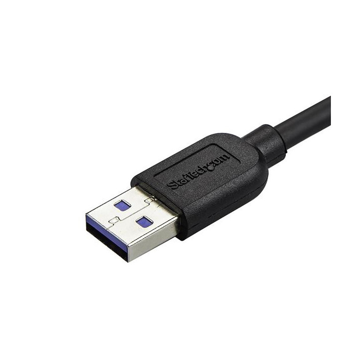 StarTech.com Câble Micro USB 3.0 slim - USB-A vers Micro-B à angle gauche de 1 m - M/M