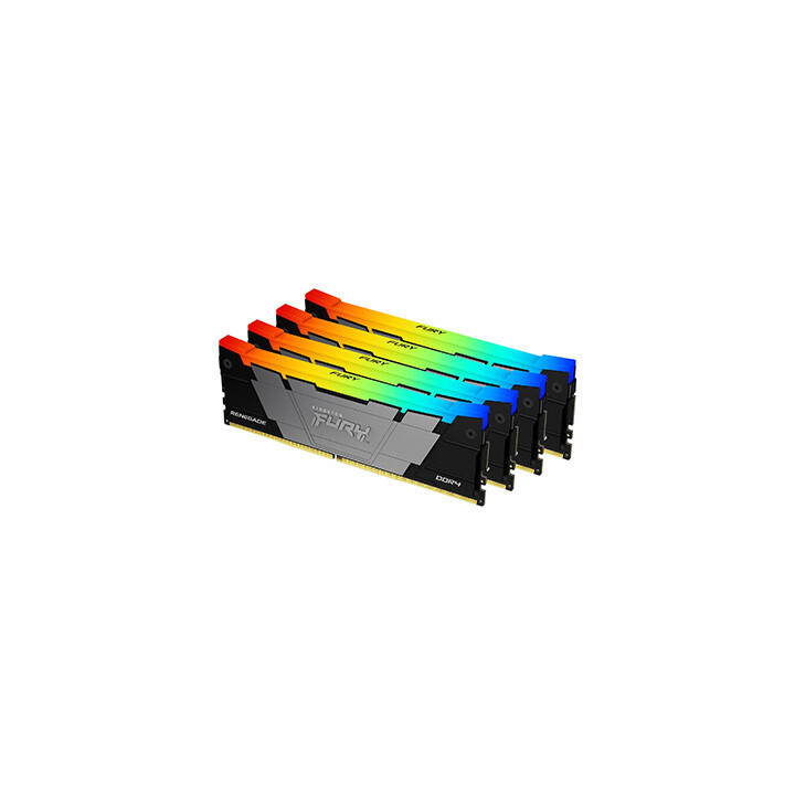 Kingston Technology FURY 64 Go 3200 MT/s DDR4 CL16 DIMM (Kits de 4) 1Gx8 Renegade RGB