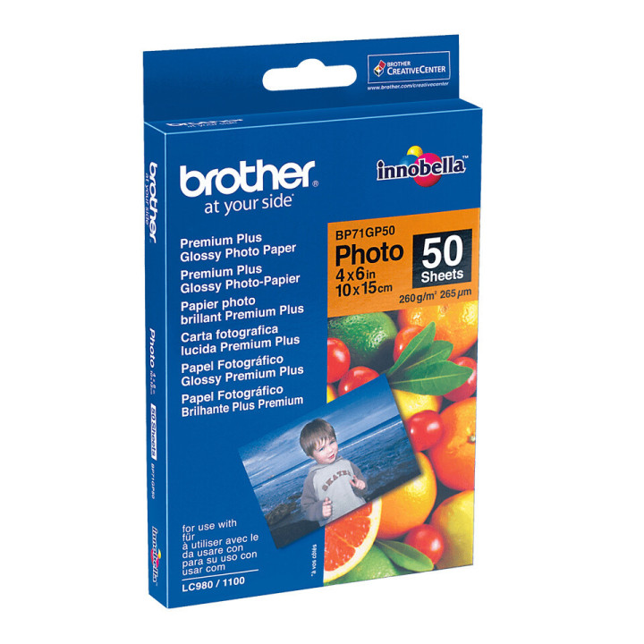 Brother Papier photo brillant BP71GP50 10 x 15 cm original