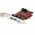 StarTech.com Carte PCI Express USB 5 Ports - Carte PCIe USB 3.2 Gen 2 (10Gbps) avec 1x USB-C & 2x USB-A - 1x IDC 2 Ports (Exten