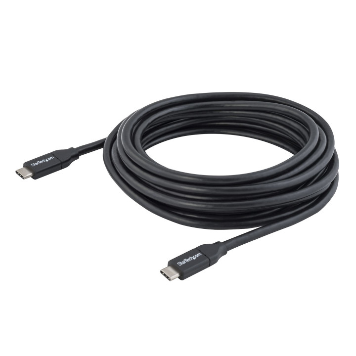 StarTech.com Câble de Charge Rapide USB-C de 4m, Charge et Synchronisation, 100W (5A) PD, USB 2.0, Certifié USB-IF - Cordon d