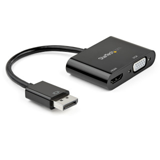 StarTech.com Adaptateur DisplayPort vers HDMI VGA - Dongle Convertisseur Numérique Multiport Actif Vidéo d'Écran DP 1.2 Mâl