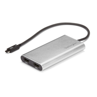 StarTech.com Adaptateur Thunderbolt 3 vers Double HDMI 2.0 - Adaptateur Vidéo Double Écran Thunderbolt 3 TB3 USB Type C vers 