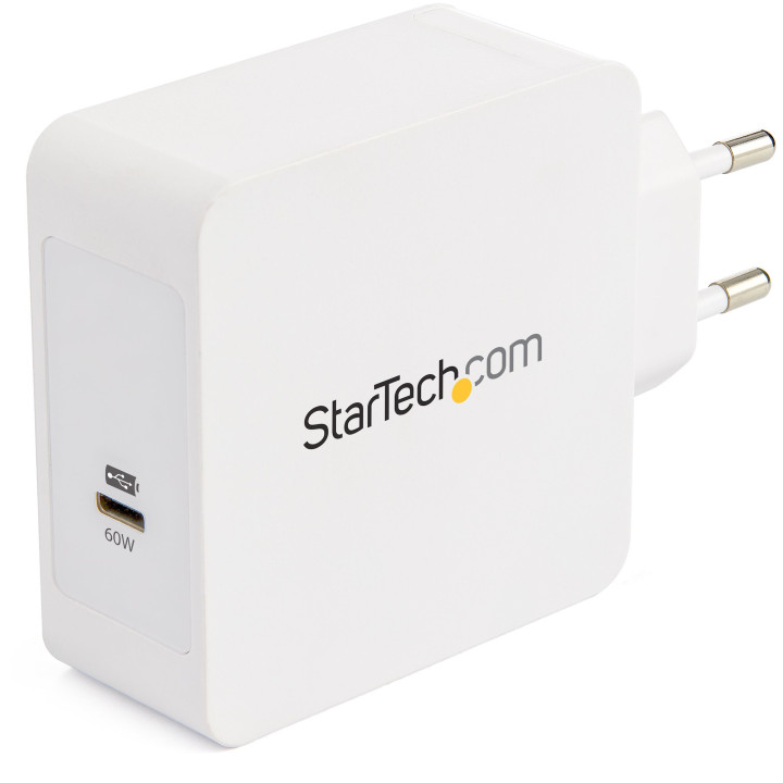 StarTech.com Chargeur Mural USB C - Chargeur USB C pour Ordinateur Portable 60W PD - Câble de 2m - Adaptateur Secteur Universe