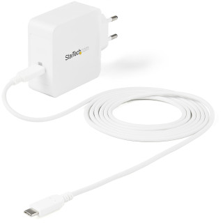 StarTech.com Chargeur Mural USB C - Chargeur USB C pour Ordinateur Portable 60W PD - Câble de 2m - Adaptateur Secteur Universe