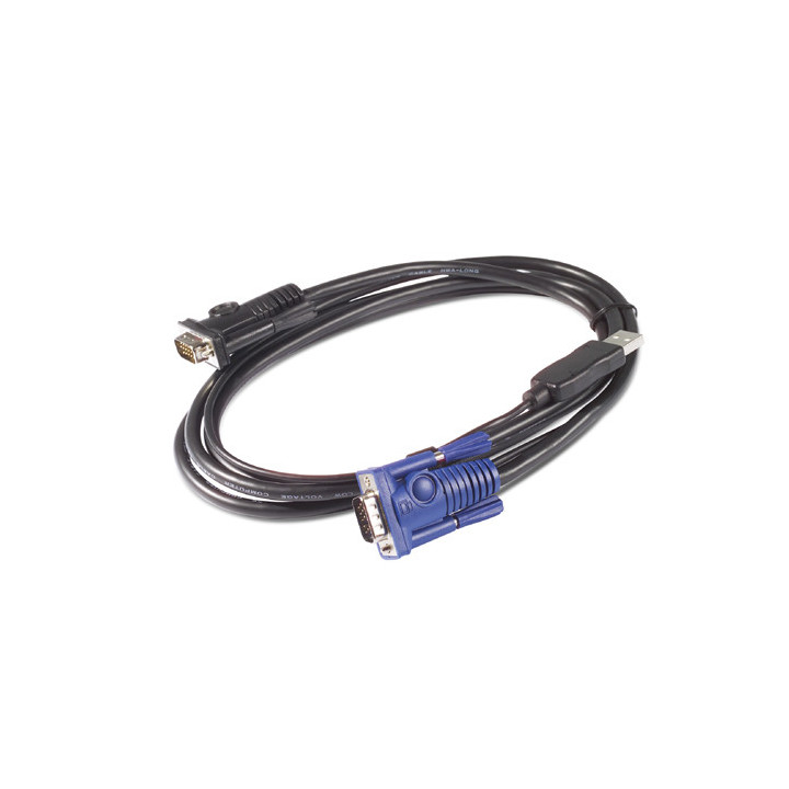 APC KVM USB Cable - 25 ft (7.6 m) câble kvm Noir 7,6 m