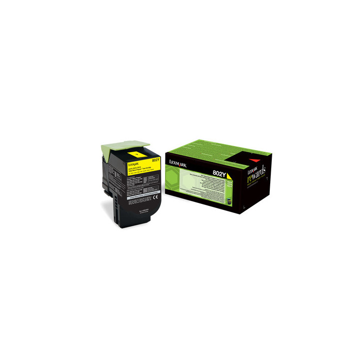 Lexmark 802Y toner cartridge 1 pc(s) Original Yellow