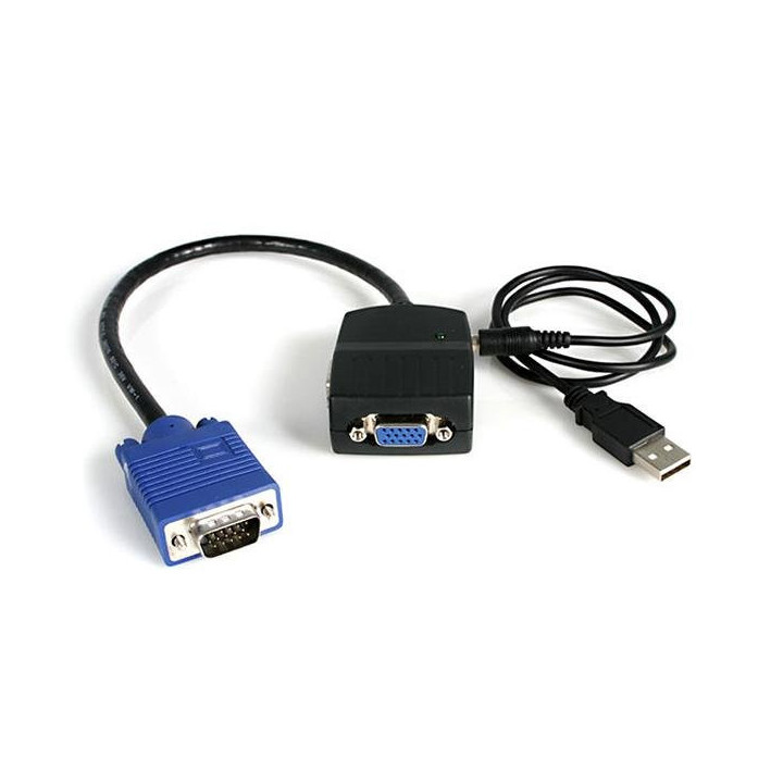 StarTech.com Câble répartiteur vidéo VGA alimenté par USB - 1x VGA (Mâle) vers 2x VGA (Femelle) - Noir