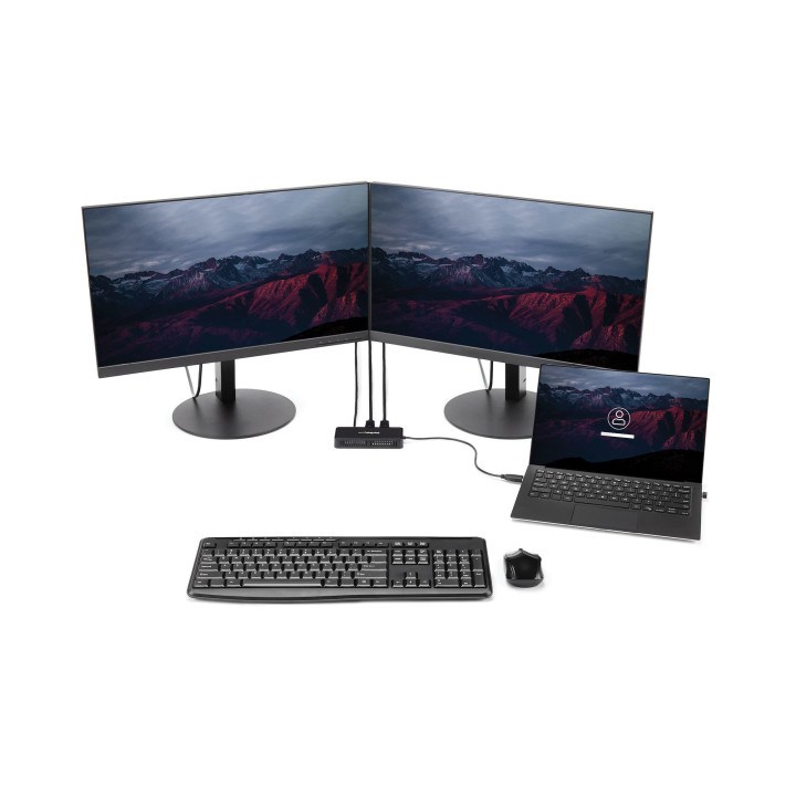 StarTech.com Mini Dock USB 3.0 - Station d'Acceuil USB-A Double Écran avec Vidéo DisplayPort 4K 60Hz & Gigabit Ethernet - Câ