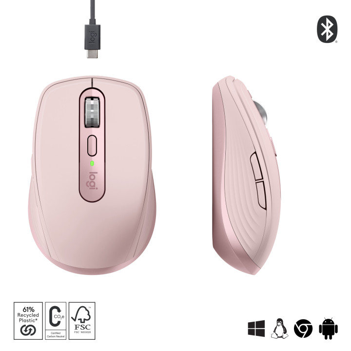Logitech 910-006931 souris Bureau Droitier RF sans fil + Bluetooth Laser 8000 DPI
