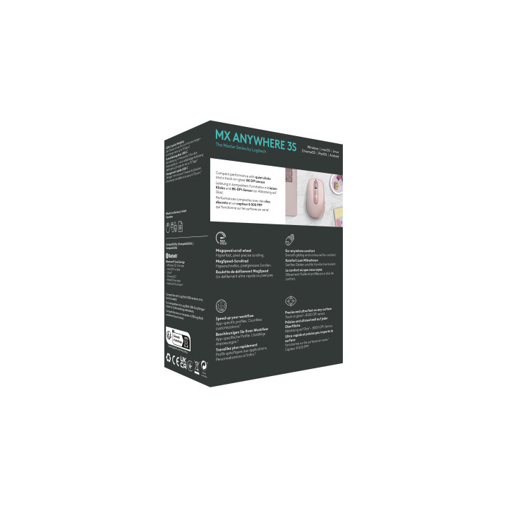Logitech 910-006931 souris Bureau Droitier RF sans fil + Bluetooth Laser 8000 DPI