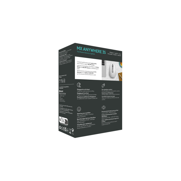 Logitech 910-006930 souris Bureau Droitier RF sans fil + Bluetooth Laser 8000 DPI