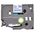 Brother TZe-253 - Cassette à ruban pour étiqueteuse originale – Bleu sur blanc, 24 mm de large