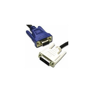 C2G 2m DVI-A Male to HD15 VGA Female Analogue Extension Cable VGA (D-Sub) Noir