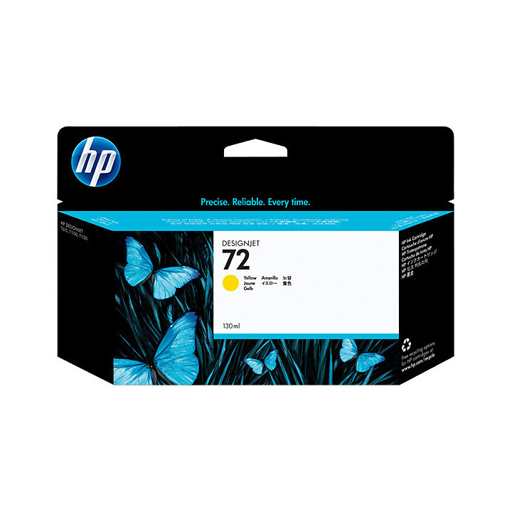 HP 72 cartouche d'encre DesignJet jaune, 130 ml