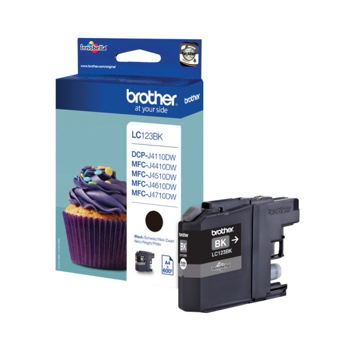 Brother LC123BK - Cartouche d'encre originale – Noir