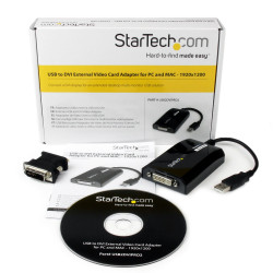 StarTech.com Adaptateur USB vers DVI - 1920x1200 - Carte Graphique et Vidéo Externe - Câble Adaptateur d'Écran Double - Comp
