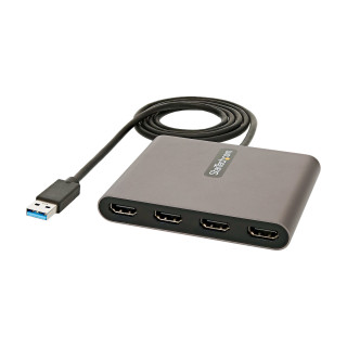 StarTech.com Adaptateur USB 3.0 vers 4x HDMI - Carte Vidéo & Graphique Externe - Convertisseur USB Type-A vers Quadruple Écra