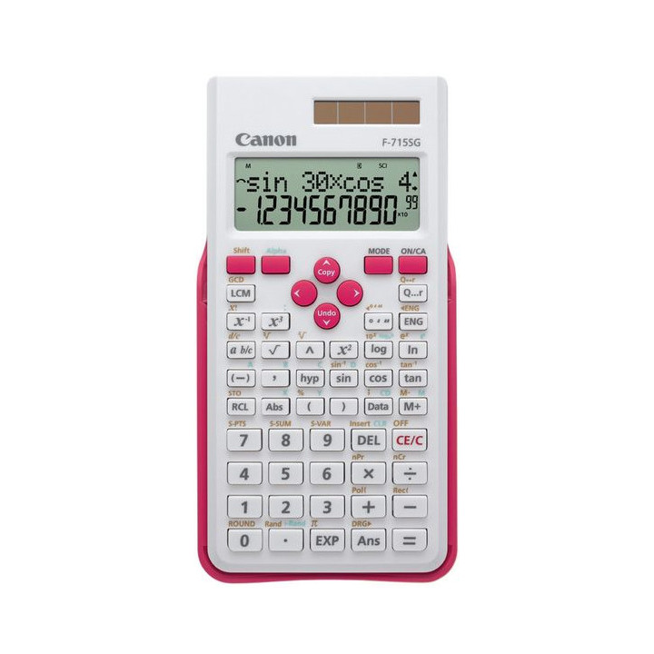 Canon F-715SG calculatrice Poche Calculatrice scientifique Rose, Blanc