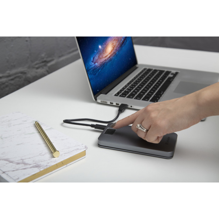 Verbatim 53652 disque dur externe 1 To 5400 tr/min 2.5" USB Type-C 3.2 Gen 1 (3.1 Gen 1) Gris