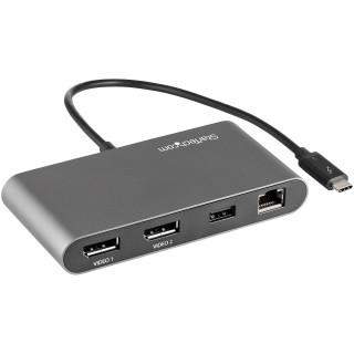 StarTech.com Mini Station d'Accueil Thunderbolt 3 - Dock Portable pour Deux Écrans avec DP 4K 60Hz, 1x hub USB-A (USB 3.0/5 Gb