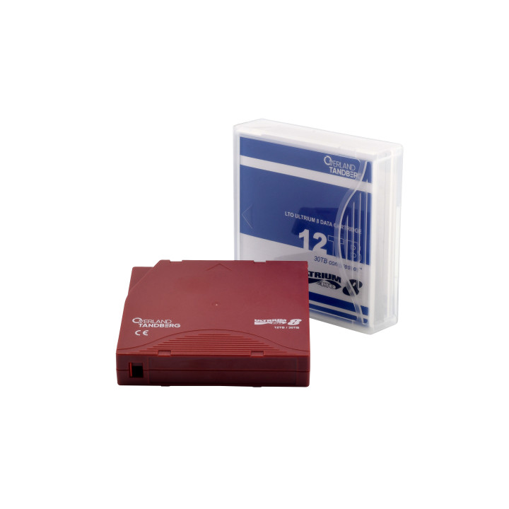 Overland-Tandberg O-T Cassette de données LTO-8, 12 To/30 To, sans étiquette (1 pièce, commandez plusieurs quantités de 5 p