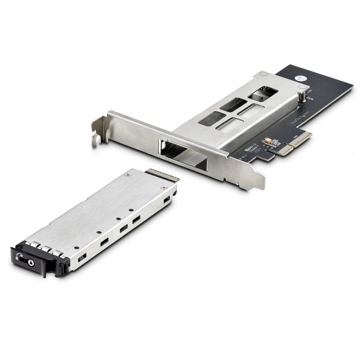 StarTech.com Adaptateur SSD M.2 NVMe vers PCIe x4 avec Plateau Amovible pour Slot d'Extension PCI Express, Carte Adaptateur PCI