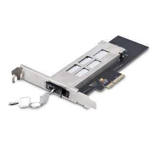 StarTech.com Adaptateur SSD M.2 NVMe vers PCIe x4 avec Plateau Amovible pour Slot d'Extension PCI Express, Carte Adaptateur PCI