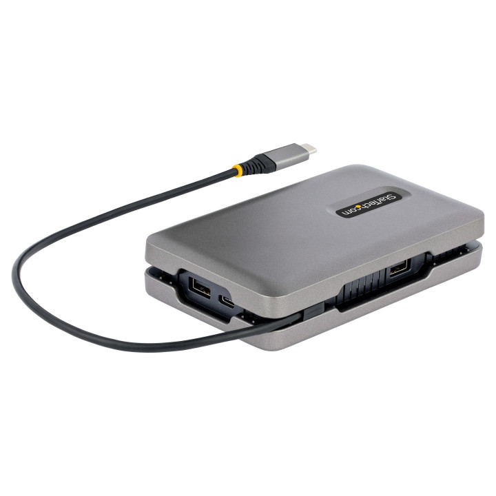 StarTech.com Adaptateur Multiport USB C - Station d'Accueil USB C avec Sortie Vidéo USB-C DP Alt Mode/4K HDMI 2.0/VGA - Hub/Do