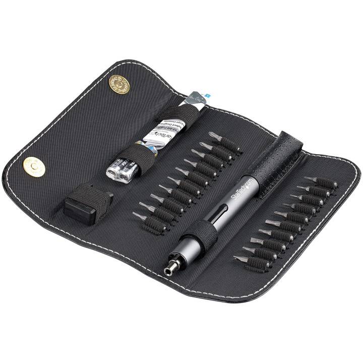StarTech.com Tournevis de Précision Électrique - 20 Embouts - Mini Tournevis Magnétique sans Fil - Réparation Électronique