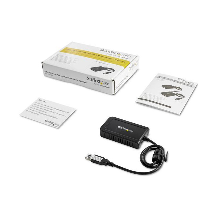 StarTech.com Adaptateur vidéo USB 2.0 vers VGA - Carte graphique externe - M/F - 1920x1200