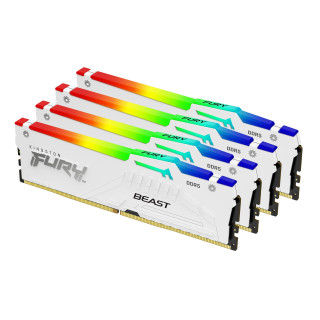 Kingston Technology FURY Beast 64 Go 5200 MT/s DDR5 CL40 DIMM (Kits de 4) White RGB XMP
