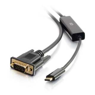 C2G 82386 câble vidéo et adaptateur 4,5 m USB Type-C VGA (D-Sub) Noir