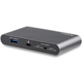 StarTech.com Dock USB-C à double affichage Displayport 4K - Mini Station d'Accueil - Power Delivery Passthrough 100 W - GbE - 