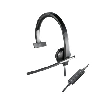 Logitech 981-000514 écouteur/casque Avec fil Arceau Bureau/Centre d'appels USB Type-A Noir, Argent
