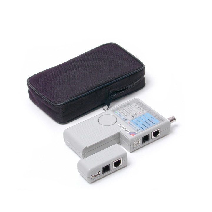 StarTech.com Testeur de Câbles Multifonction - Contrôleur Multifonction RJ45, RJ11, USB et BNC - Appareil de Test de Câbles 