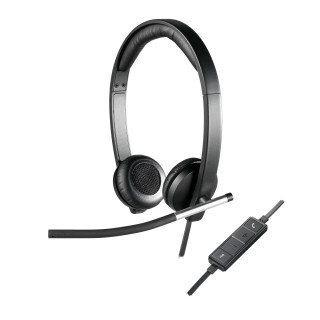 Logitech 981-000519 écouteur/casque Avec fil Arceau Bureau/Centre d'appels USB Type-A Noir, Argent
