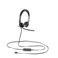 Logitech 981-000519 écouteur/casque Avec fil Arceau Bureau/Centre d'appels USB Type-A Noir, Argent