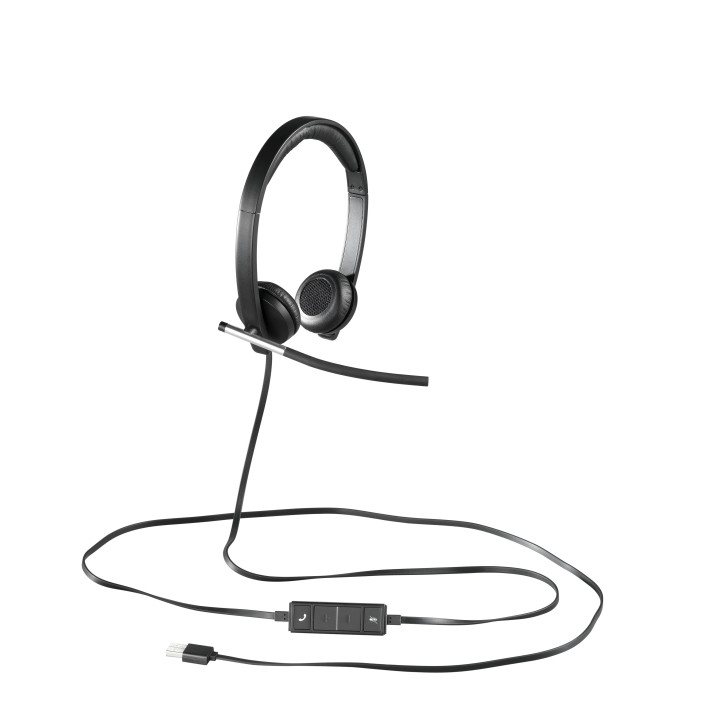 Logitech 981-000519 écouteur/casque Avec fil Arceau Bureau/Centre d'appels USB Type-A Noir, Argent