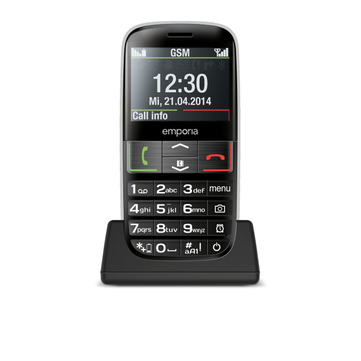 Emporia emporiaEUPHORIA 5,84 cm (2.3") 90 g Noir, Argent Téléphone pour seniors