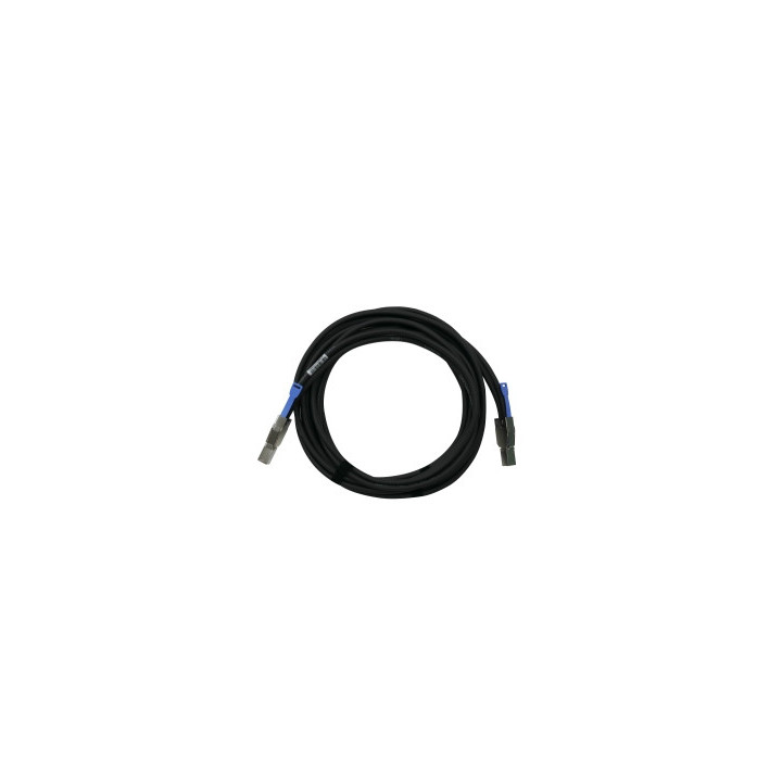 QNAP CAB-SAS30M-8644 câble Serial Attached SCSI (SAS) 3 m Noir, Métallique