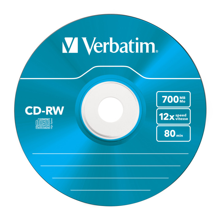 Verbatim CD-RW Colour 12x 700 Mo 5 pièce(s)