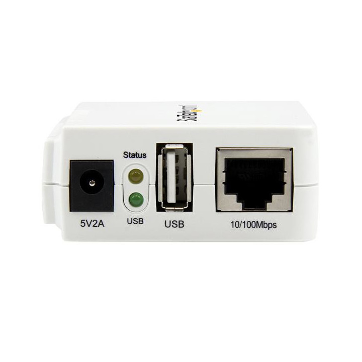 StarTech.com Serveur d'impression USB 2.0 sans fil N avec port Ethernet 10/100 Mb/s - 802.11 b/g/n